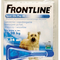 FrontLine Pies M 10kg - 20kg  1 pipeta  - na pchły i kleszcze