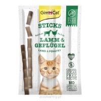 GimCat Kot Sticks kabanosy przysmak dla kota Grain Free z jagnięciną i drobiem 4szt
