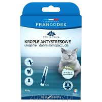 Francodex Krople antystresowe dla kotów 4 pipety (1ml)