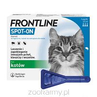 Frontline SPOT-ON Kot 3 pipety na kleszcze i pchły