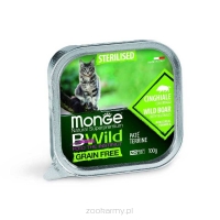 MONGE BWILD Cat Grain Free DZIK pasztet 100G kastrowany / sterylizowany