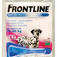 FrontLine  Pies L 20kg - 40kg  1 pipeta - na pchły i kleszcze