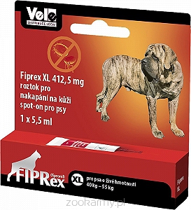 Fiprex Spot On XL od 40kg do 55kg 1 pipeta - na pchły i kleszcze