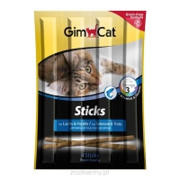 GimCat Kot Sticks kabanosy przysmak dla kota Grain Free z łososiem i pstrągiem 4szt